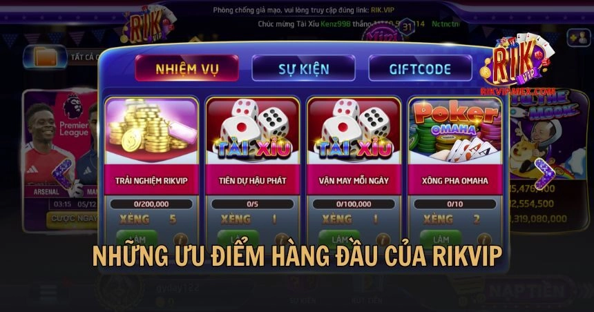 Những ưu điểm hàng đầu của Rikvip